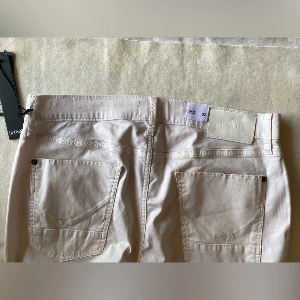 NWT Hudson White Blake Slim Straight Style Pants - Picture 2 of 6